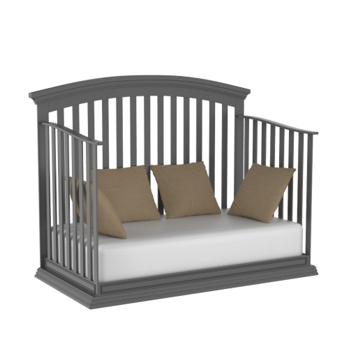 Helena Convertible Premium Baby Crib, Dark Grey