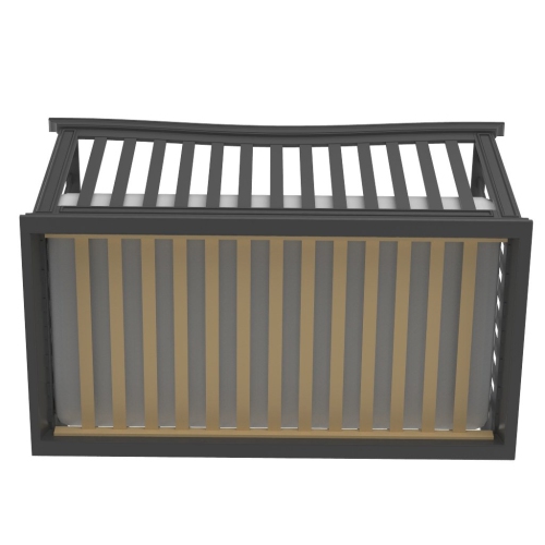 Helena Convertible Premium Baby Crib, Dark Grey