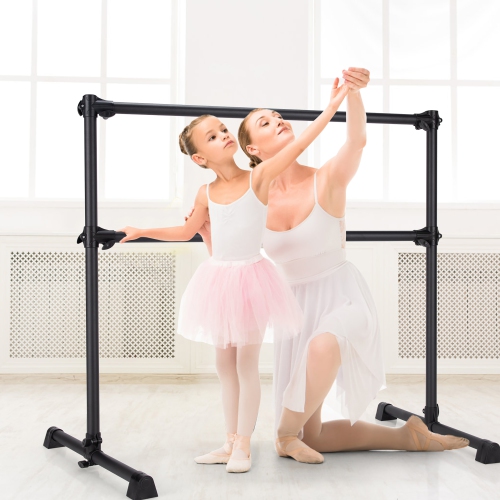Goplus 4FT Portable Double Freestanding Ballet Barre Dancing Stretching
