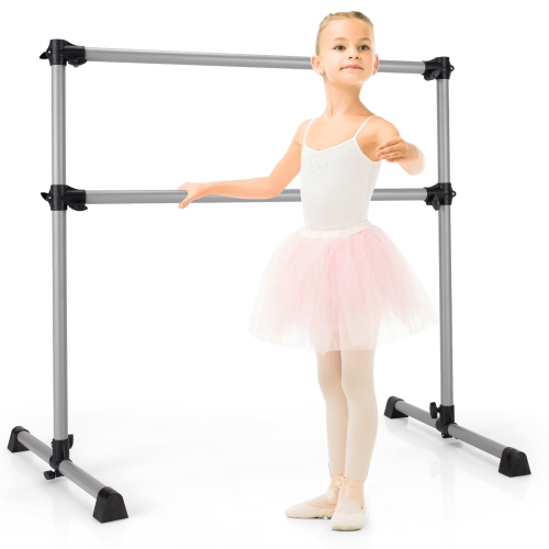 Goplus 4FT Portable Double Freestanding Ballet Barre Dancing Stretching