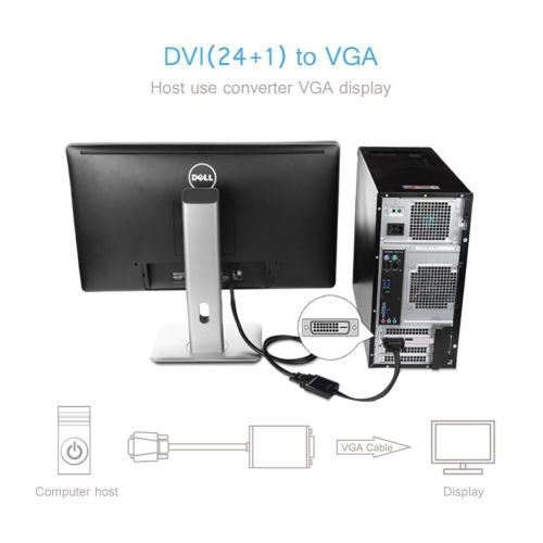 ISTAR DVI-D to VGA Active CONVERTOR Adapter(DVI-D Male 24+1 PIN to VGA Female 15 PIN) - Suitable for Connecting Latest Graphic Cards with dvi d Out