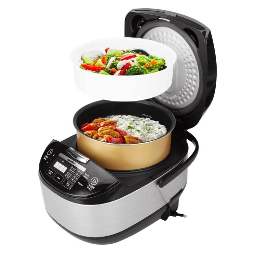 COMFEE' 10-Cup Fuzzy Logic Rice Cooker with 11 Presets, Auto Keep Warm, and 24-Hour Delay Timer, Multi-Function Asian Style Cooker