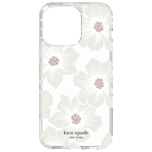 Étui rigide ajusté de Kate Spade New York pour iPhone 13 Pro - Fleurs blanches