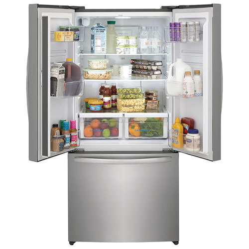 Frigidaire 31.5" Counter-Depth French Door Refrigerator with Ice Dispenser (FRFG1723AV) -Brushed Steel