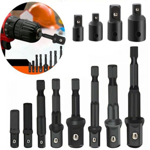 Image 1 de 10.. ISTAR – Adaptateur pour douille de perceuse, adaptateur de douille pour embouts de tournevis à percussion, rallonge hexagonale, queue hexagonale 1/4,