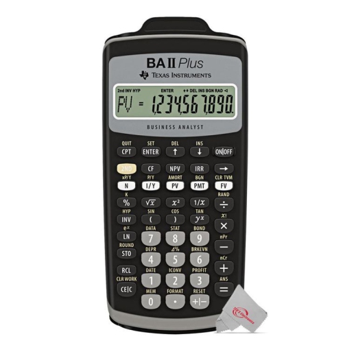 Three Texas Instruments BA II PLUS 10 Digit Financial Calculator
