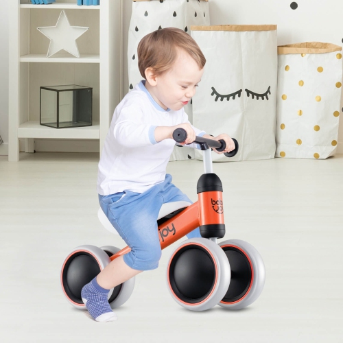 Costway 4 Wheels Baby Balance Bike Children Walker No-Pedal Toddler Toys Rides