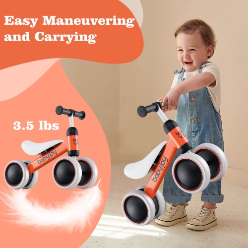 Costway 4 Wheels Baby Balance Bike Children Walker No-Pedal Toddler Toys Rides
