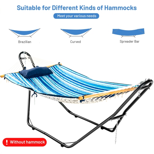 Costway 9ft Hammock Stand,Heavy-Duty Steel Hammock w/ 2 Chains & 2 S-hooks