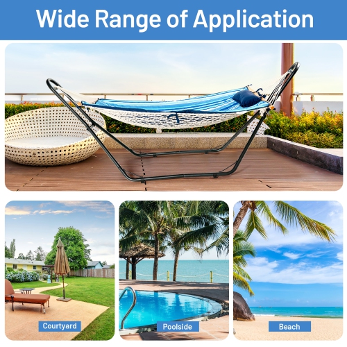 Costway 9ft Hammock Stand,Heavy-Duty Steel Hammock w/ 2 Chains & 2 S-hooks