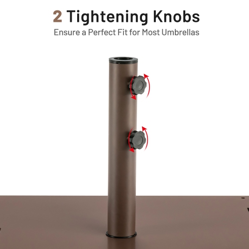 10ft Solar Lights Patio Umbrella Outdoor W/ 50 LBS Movable Umbrella Stand