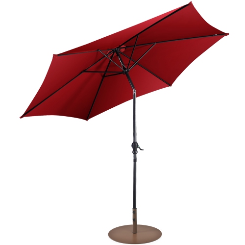 COSTWAY  10Ft Patio Umbrella Outdoor W/ 59 Lbs Heavy-Duty Round Umbrella Stand