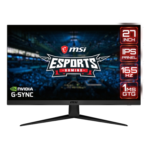 MSI 27” Rapid IPS Gaming Monitor, G-Sync Compatible, 165Hz 1ms, 2560 x 1440(QHD), Height Adjustable Arm, 2xHDMI, DP, Optix G273QPF