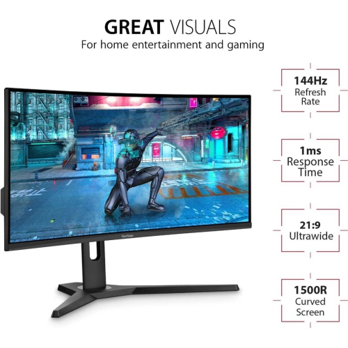 VX3418-2KPC Moniteur Gaming incurvé 34 144Hz Ultrawide