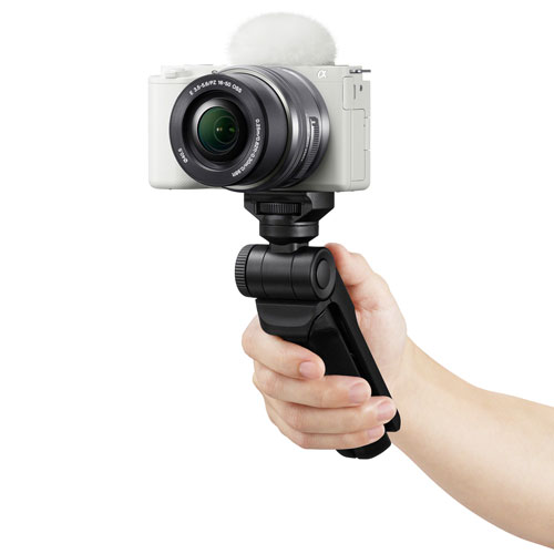 App. sans miroir APS-C Alpha ZV-E10/obj. interchangeable de Sony pour vlogues + obj.16-50 mm-Blanc