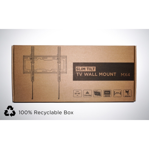 Free Shipping | TEXONIC 32" to 55" Flat Tilt TV Wall Mount | Quick and Easy Installation