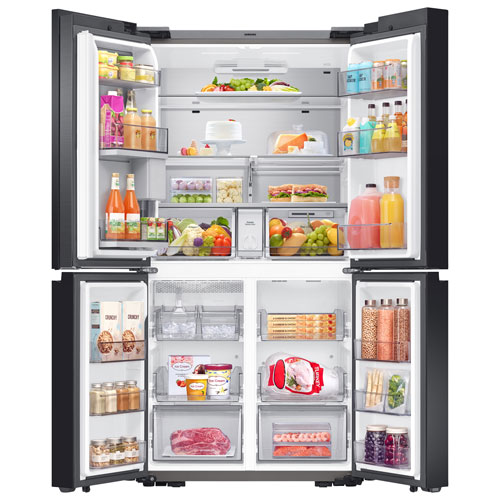 Samsung BESPOKE 36" 22.8 Cu. Ft. 4-Door Flex French Door Refrigerator (RF23A9675AP/AC) - Custom Panel Ready