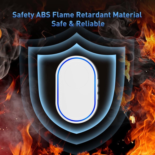 ISTAR Wireless Doorbell with 4 Remote Button and 433Mhz in Receiver, No Batteries Required for over 58 Chimes