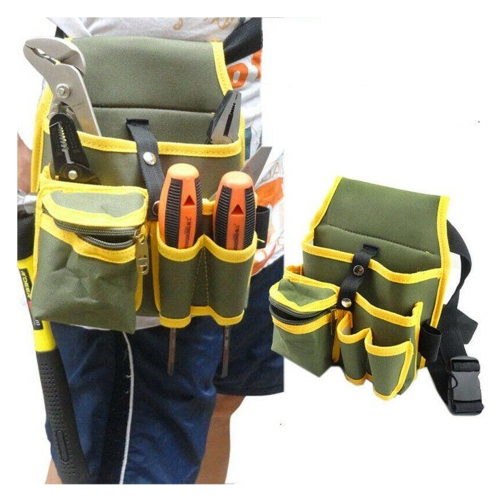 ISTAR Electrician Tool Pouch with 5 Pockets Tunnel Loop, Great Electrician Holster