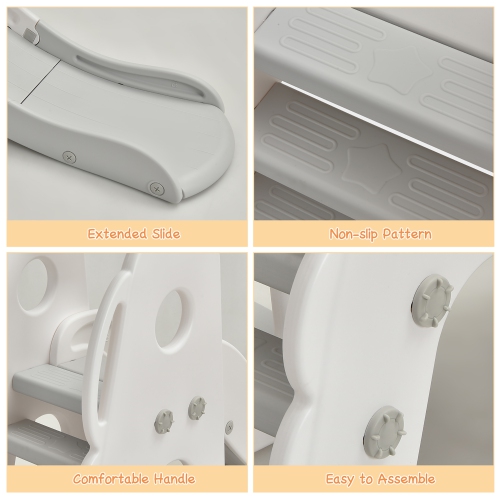 Costway 6 in 1 Toddler Slide and Swing Set Climber Playset w/ Ball Games