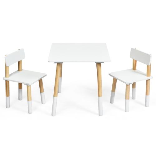 Costway Kids Wooden Table 2 Chairs, Best Toddler Table And Chair Set Canada