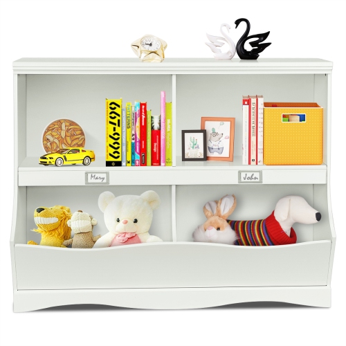 Costway Kids Storage Unit Bookshelf Bookcase Toy Organizer Bookshelf Bookcase