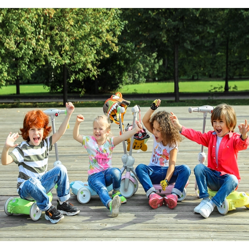 WINGOMART TROTINETTE ELECTRIQUE 6V 2 en 1 Bubble Scooter, 2 - 7 ans - Max 4KM/H - SPIDER ROUGE