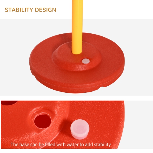 PawHut 3PCs Portable Pet Agility Training Obstacle Set for Dogs w/ Adjustable Weave Pole, Jumping Ring, Adjustable High Jump