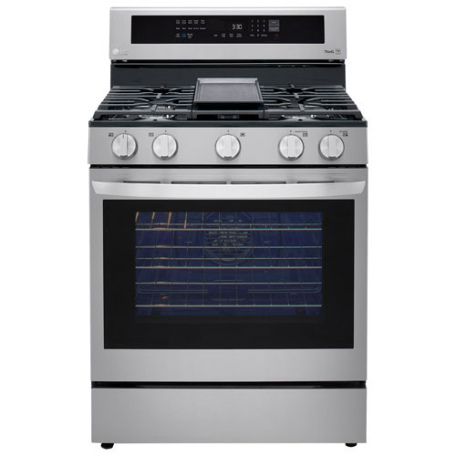 LG 30" 5.8 Cu. Ft. Freestanding Gas Air Fry Range - Stainless - Open Box - Scratch & Dent