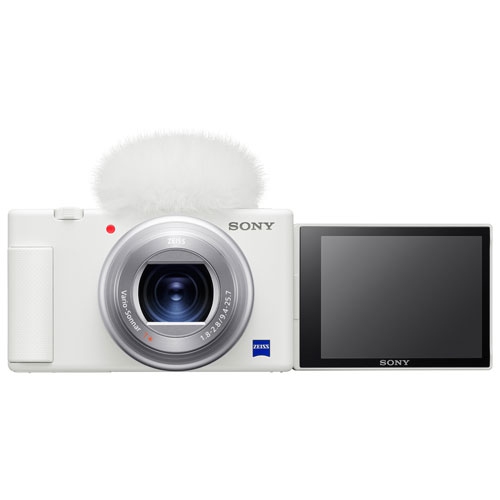 Refurbished - Sony Cyber-shot ZV-1 Content Creator Vlogger 20.1MP 2.9x Optical Zoom Digital Camera - White