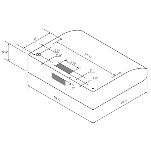 Cyclone 30" 570 CFM LED lights Undermount Range Hood - Stainless steel