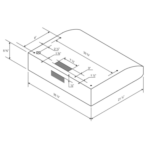 Cyclone 36" 570 CFM LED lights Undermount Range Hood - White