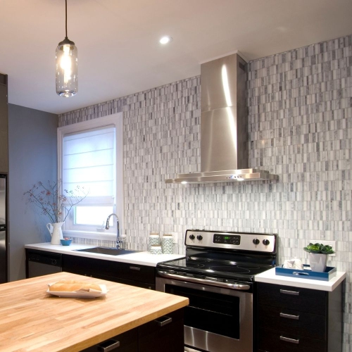 Cyclone 30" 550 CFM LED lights Wall Mount Range Hood - Stainless Steel