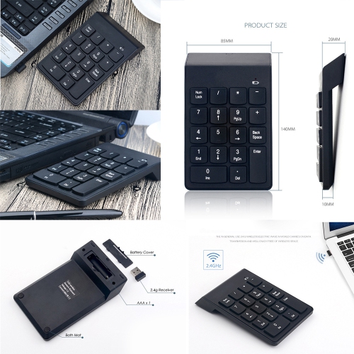 Speedex wireless 2.4G Numeric 18 keys chocolate Mini keyboard Pad