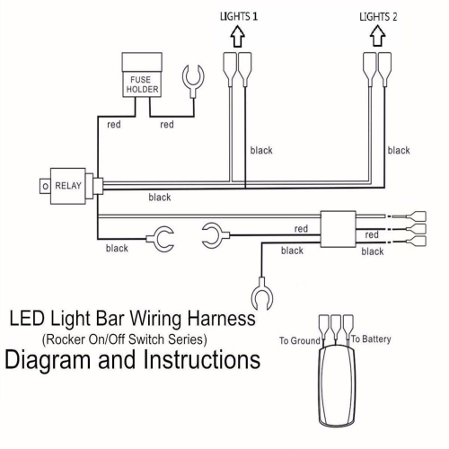 Wiring Harness Kit Effective Universal Durable Utility 12V Portative Wiring Harness for Spotlight Control