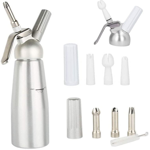 Sliver Stainless Steel Leak-proof Professional Whipped Cream Dispenser &Chargers 