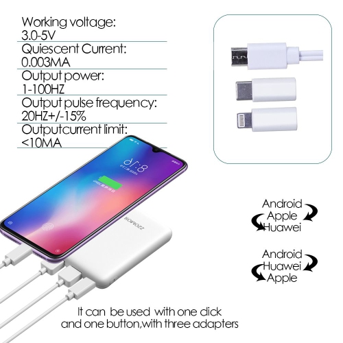ISTAR Portable Mini Tens Massager Pulse Body Massager Mobile Phone Control EMS Muscle Stimulator Electric Acupuncture Therapy Machine