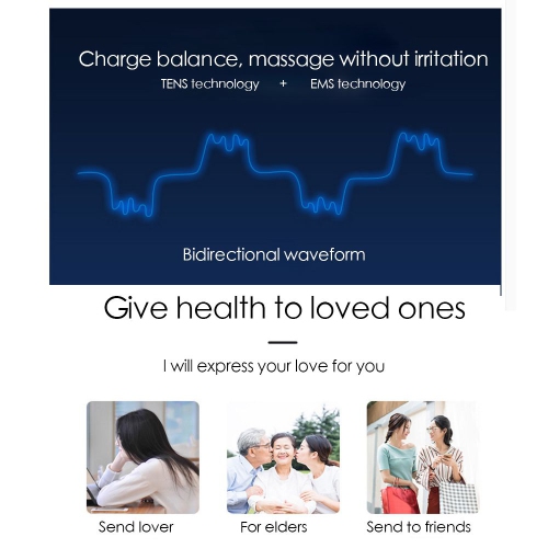 ISTAR Portable Mini Tens Massager Pulse Body Massager Mobile Phone Control EMS Muscle Stimulator Electric Acupuncture Therapy Machine