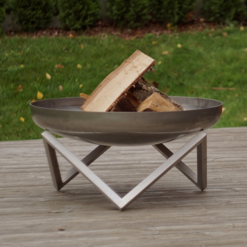 Curonian Memel Fire Pit Large, Stainless Steel 31"