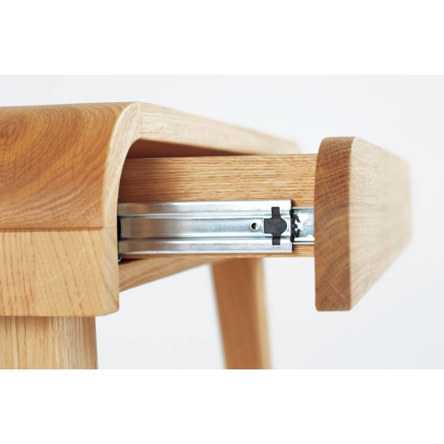 Oak Mood Maya 1-Drawer Computer Desk, Natural Oak