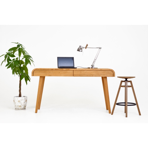 OAK MOOD  Maya 2-Drawer Computer Desk, Natural Oak