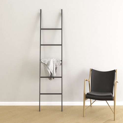 Curonian Leaning Metal Towel Blanket Ladder, 6'