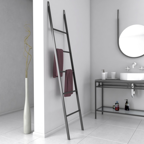 Curonian Leaning Metal Towel Blanket Ladder, 6'