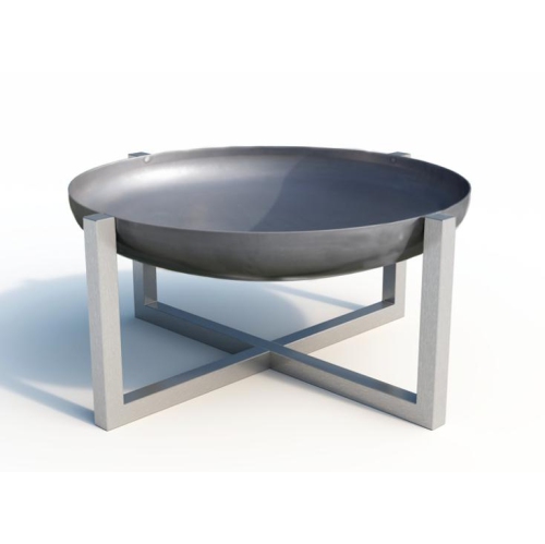 Curonian Quadra Fire Pit Diameter 31" - Rusting and Stainless Steel