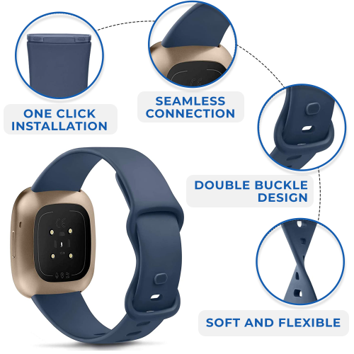 C-Mall Replacement Bands Compatible with Fitbit Versa 3, Sense Bands (Large)