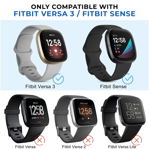 C-Mall Replacement Bands Compatible with Fitbit Versa 3, Sense Bands (Large)