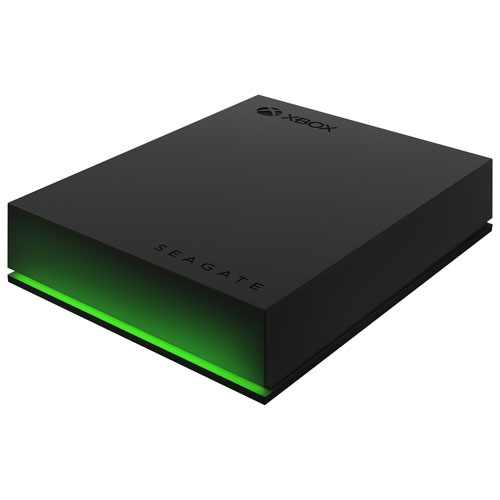Disque dur externe portatif USB 3.0 4 To certifié Xbox de Seagate avec barre DEL verte