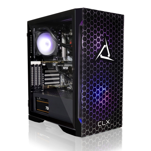 CLX SET Gaming Desktop - Liquid Cooled AMD Ryzen 5 5600X 3.7GHz 6-Core, 16GB DDR4, GeForce RTX 3060 12GB GDDR6 Graphics, 500GB NVMe M.2 SSD, 3TB HDD, WiFi, Windows 11 Home