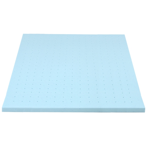 Costway 4"Gel-Infused Memory Foam Mattress Topper Ventilated Bed Pad