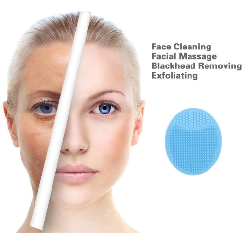 ISTAR Super Soft Silicone Face Cleanser and Massager Brush Manual Facial Cleansing Brush Handheld Mat Scrubber For Sensitive, Delicate, Dry Skin